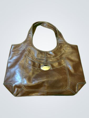 Nine West Braune Kunstleder Schultertasche