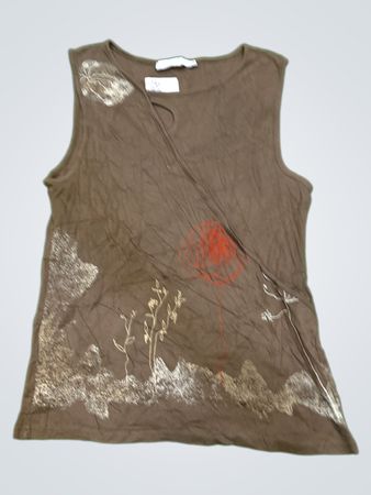 Cache Cache Sleeveless Graphic Tank Top