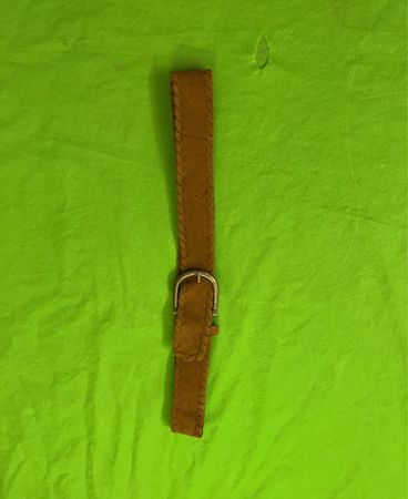 Brown Suede Belt with Buckle
