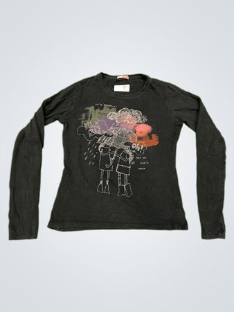 DP farm it's rainy... graphic long sleeve shirt