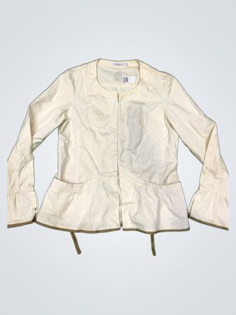 Voodoo Women's Cream Peplum Jacket with Bell Sleeves