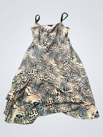Sensation pour elle Animal Print Ruffle Dress
