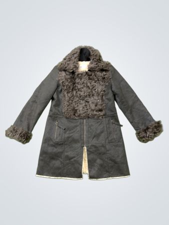 Dana Moolsan Women's Faux Fur Trimmed Coat