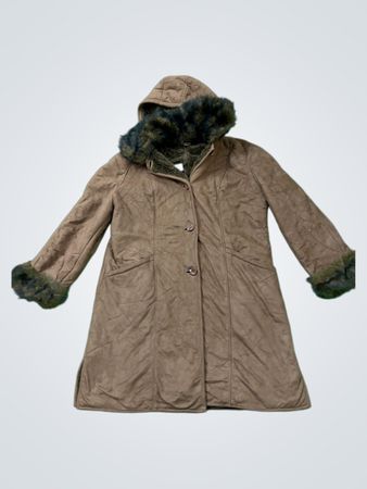Olivia Brown Faux Fur Hooded Winter Coat