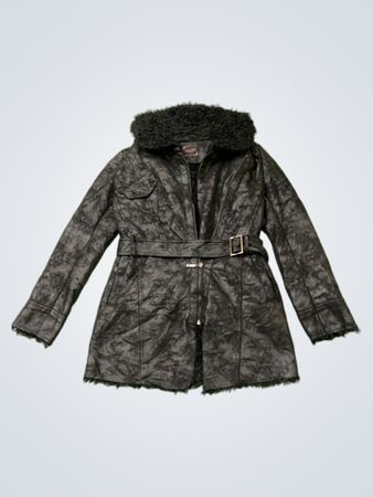 City Gee Leather & Fur Coat