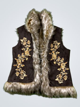INC International Concepts Faux Fur Trimmed Vest