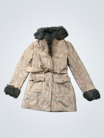 Vessica Special Selection Faux Fur Trimmed Coat