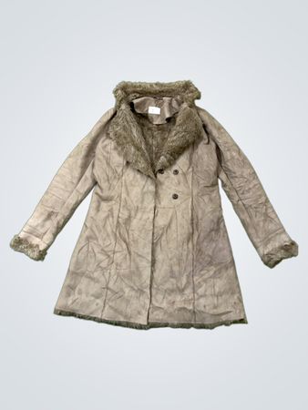 GRAIN DE MALICE Women's Faux Fur Lined Coat Size 40