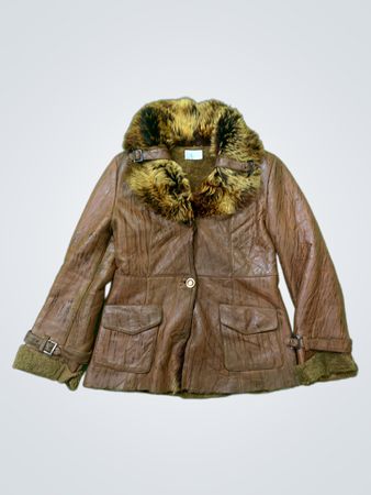 Brown Faux Fur Lined Jacket