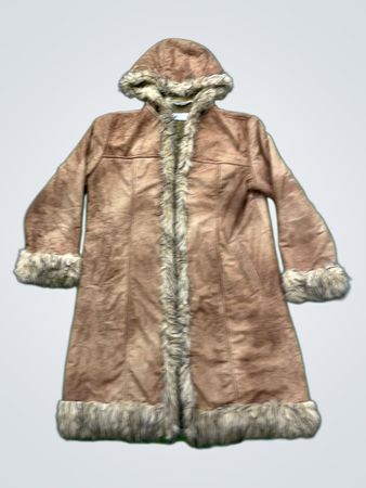 Da Di Peng Faux Fur Lined Hooded Coat
