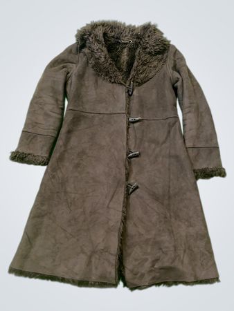 Brown Faux Fur Lined Coat