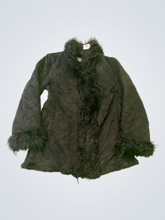 Black Faux Fur Trimmed Jacket