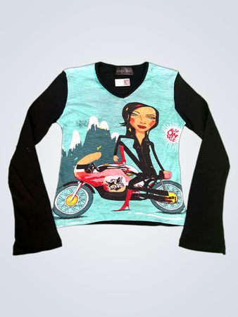 Copeline graphic print long sleeve top