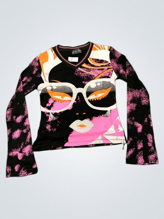 Copeline graphic print long sleeve top