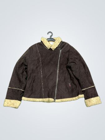 Terre de Marins Brown Suede Aviator Jacket