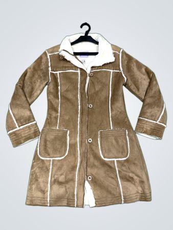 Cherokee Brown Faux Suede Sherpa Lined Coat