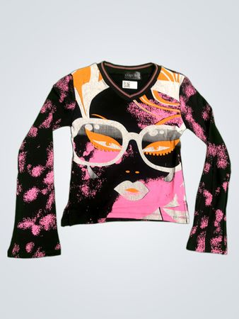 Copeline graphic print long sleeve top