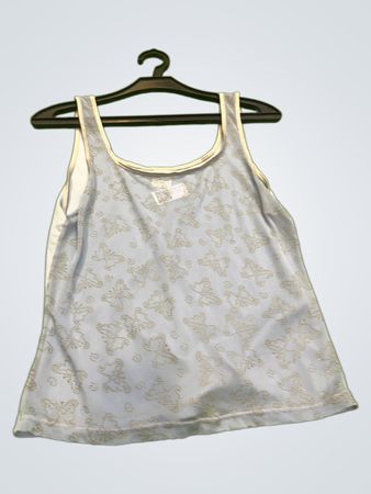 Hellblaues Tanktop mit Schmetterlingsmuster