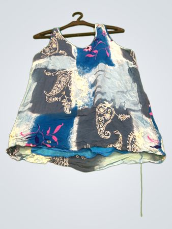 Blaues Paisley-Muster Tanktop