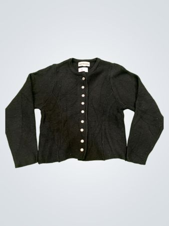 Isar-Trachten Schwarzer Cardigan
