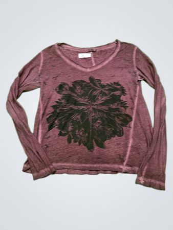 Free People Graphic Long Sleeve Top