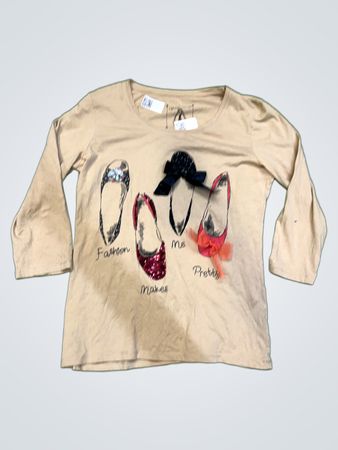 Cache Cache Langarm Grafik T-Shirt
