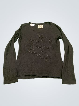 Kaporal Schwarz Langarm Grafik T-Shirt