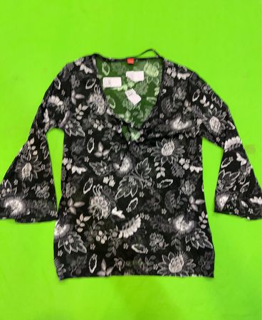 S.Oliver Floral Print Bell Sleeve Top