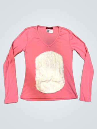 DANNIGOLDE Pink Langarmshirt mit weißer Applikation