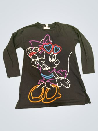Disney Minnie Mouse Schwarzes Langarm-T-Shirt