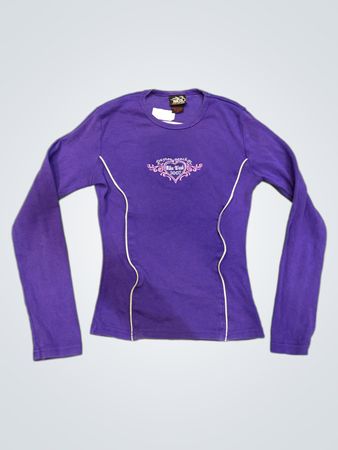 Biker Design Damenkollektion Lila Langarmshirt