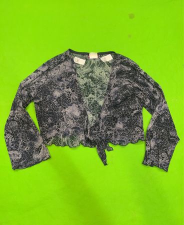 suzanne grae Damen Langarm-Tie-Front Strickjacke
