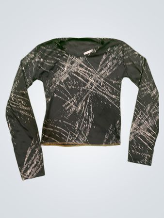 Langarm Grafikdruck-Top