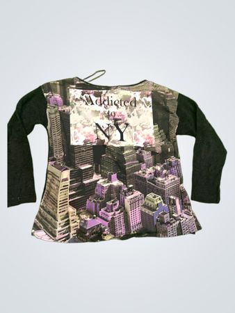 Addicted to NY Grafikdruck Langarmtop
