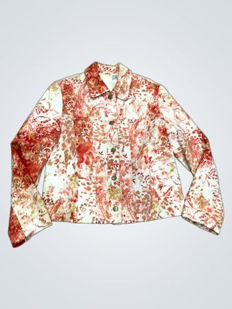 Damen Blütenmuster Jacke