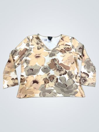 Rafaella Petites Floral Print Long Sleeve Top