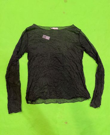 Quinze Heures Trente Black Mesh Top