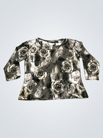 X-TREM Graphic Rose Print Long Sleeve Top