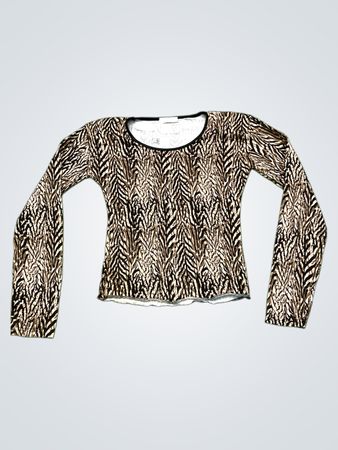 Elizabeth Zebra Print Langarmshirt