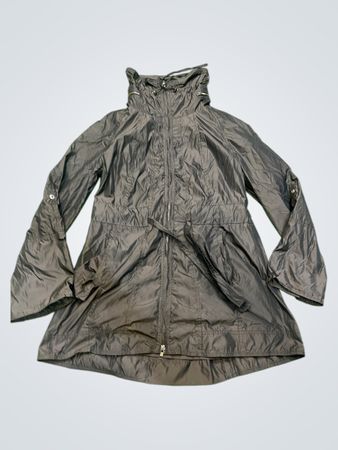 1 2 3 UN DEUX TROIS Damen Schwarze Kapuzenjacke mit Kordelzug