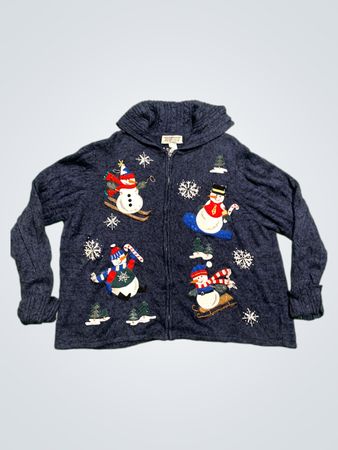 Tiara International Christmas Collection Damen Schneemann Pullover