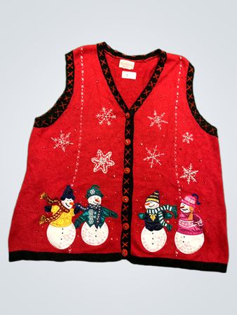 Basic Editions Urlaubs-Schneemann-Strickweste