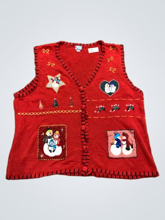 Holiday Editions Damen Weihnachts Schneemann Weste