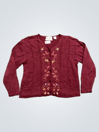Croft & Barrow handbestickter Cardigan