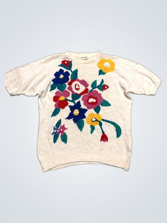 Alfred Dunner Damen Floral Strickpullover