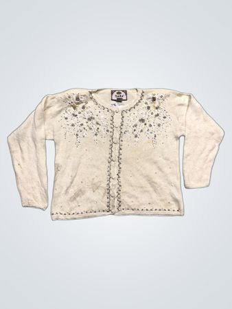 TIARA PETITES Damen Verzierte Strickjacke