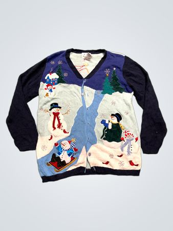 Der Quacker Factory Schneemann Hässlicher Weihnachtspullover