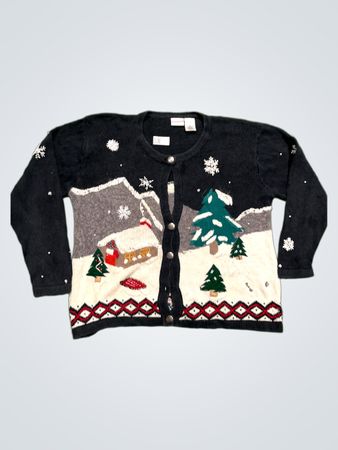 Bonnie Jean Weihnachts-Pullover mit Schnee-Szene