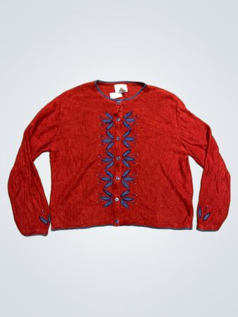 Christopher & Banks Rot Floral Cardigan