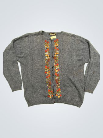 Tulchan Blue Bestickter Cardigan